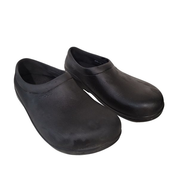 CROCS On The Clock Work Mens Size 11 Black Slip On Comfort Clogs Shoes black - Picture 1 of 9